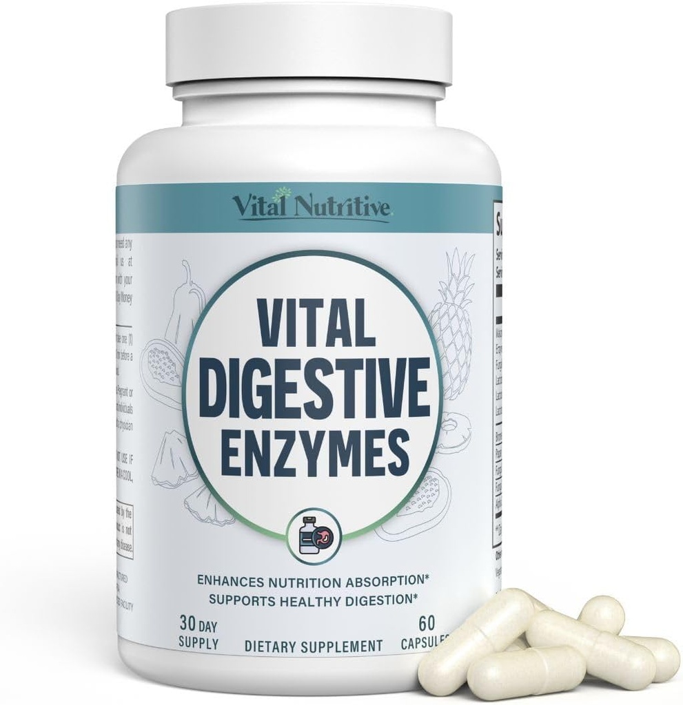 Makzyme-ProTM ile Vital Digestive Enzymes – Digestive Support için Gelişmiş Probiyotik Kompleks, Gut Health, Nutrient Abpole & Energy Energy