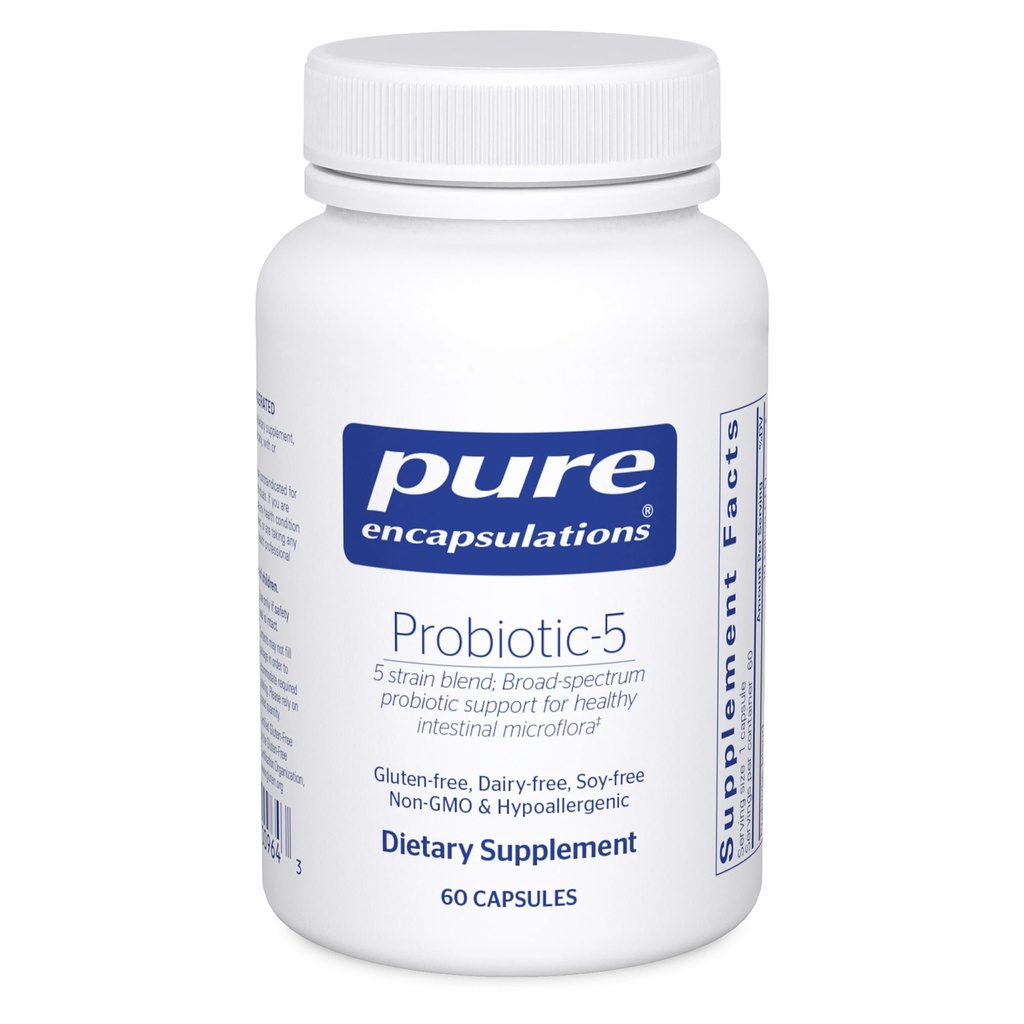 Saf Encapsulations Probiyotik-5 | Süt ve Soy Free Probiyotik Mix to Support Immune and Gastrointestinal Health | 60 Capsules