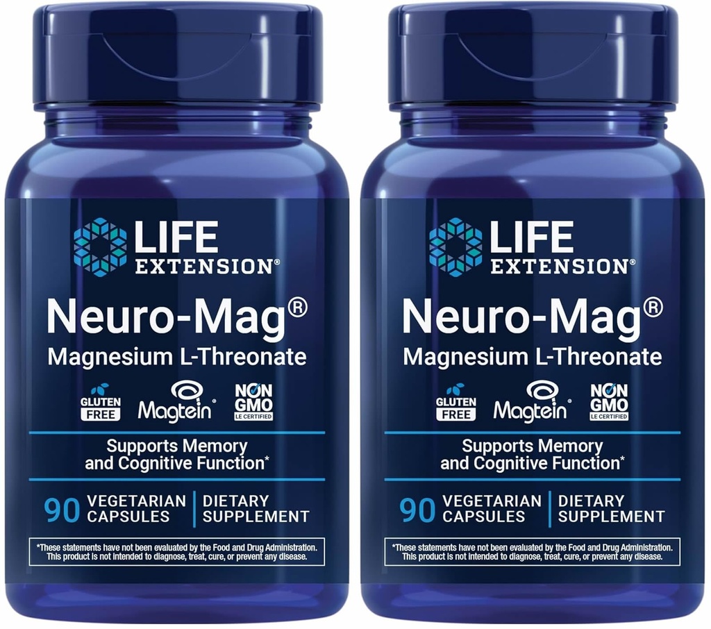 Life Extension Neuro-mag Magnezyum L-threonate, 90 Kont (Pack of 2)