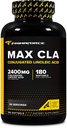 Primaforce CLA 2400 mg per Service (180 softgels) - Max CLA - Erkekler ve kadınlar için, Non-Stimulating, GMO Free & Gluten Free