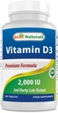 En İyi Doğal Vitamin D3 2000 IU (50 mcg) - 100 Tablet - 100 Gün Supply - Yardımlar Immune Health, Güçlü Bones ve Dişler ve Kas Fonksiyonlu (100 1)