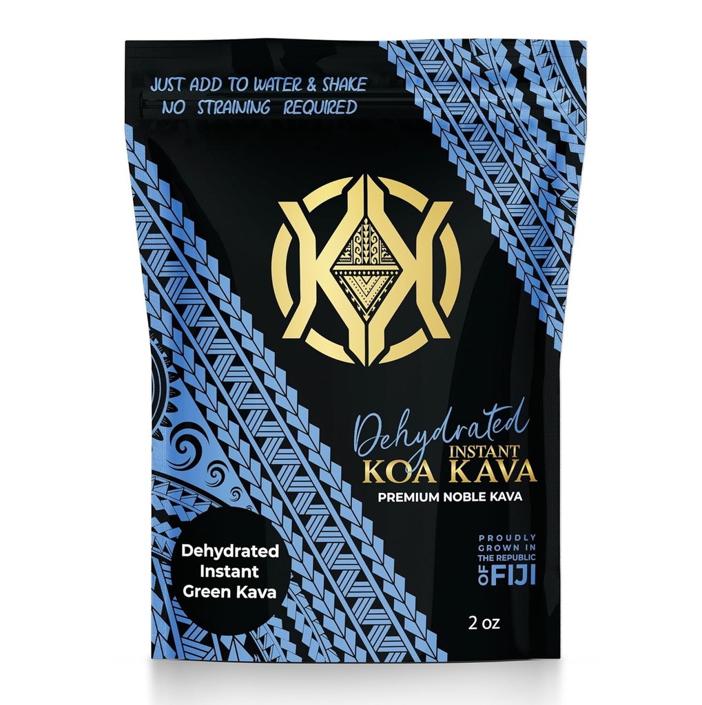 Koa Kava Dehidrated Instant Kava -% 100 Dehidrated Instant Green Fijian Kava Root Toz, 2 oz(56g)