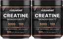NatureBell 2 Pack Tinatine Monohidrat Toz 500g, 5.000mg Per | Mikronized, Pure & Unflavored | Pre-Workout Muscle Support | DW, Vegan, Filler-Free | 200 Hizmetler (2.2 lb)