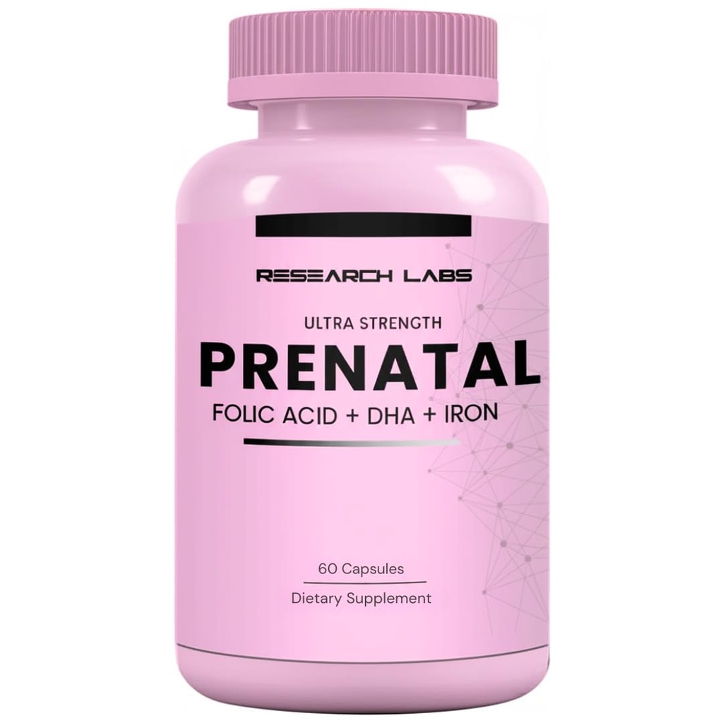 Araştırma Laboratuvarları Kadınlar için Prenatal Vitaminler: 6X Daha Fazla Biyo Kullanılabilirlik Folic Asit MTHF 5 | Beyin Gelişimi, Sağlıklı Büyüme
