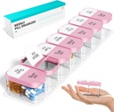Odaro Extra Large Weekly Pill Organizer 2 Times A Day, Pill Box 7 Day Am Pm to Hold Daily Medicine Vitamin and Supplements - Pink Pill Organizer 2 Times A Day, Pill Box 7 Day Am Pm to Hold Daily Medicine Vitamin and Supplements - Pink