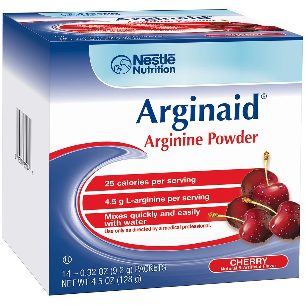 Arginaid Arginine Toz İç Mix, Cherry - Yara Bakımı için Beslenme - 0.32 OZ Packets (14 CT/Pack) (Pack of 2)