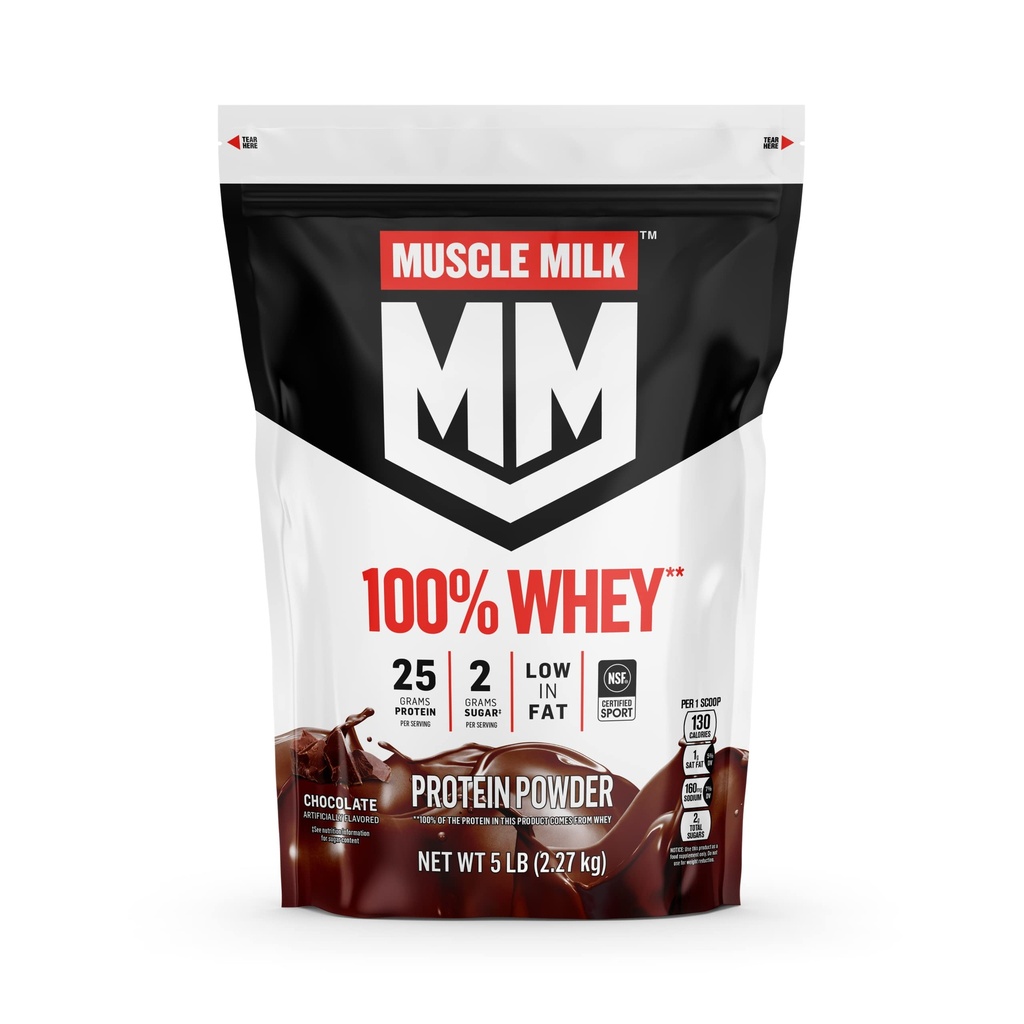 Kas Süt% 100 Whey Protein Toz, Çikolata, 5 Pound, 66 Hizmet, 25g Protein, 2g Sugar, Low in Fat, NSF Spor için sertifikalı, Enerjilendirici Snack, Workout Recovery, Ambalaj Vary