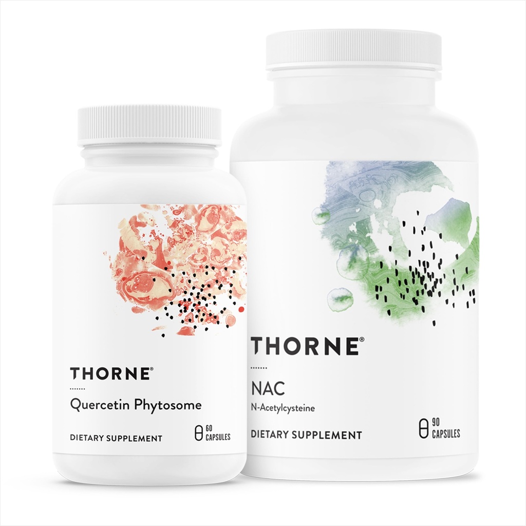 THORNE - Immune Support Duo - Quercetin Phytosome & NAC for Balanced Immune and Respiratory Wellness - 30 Hizmet