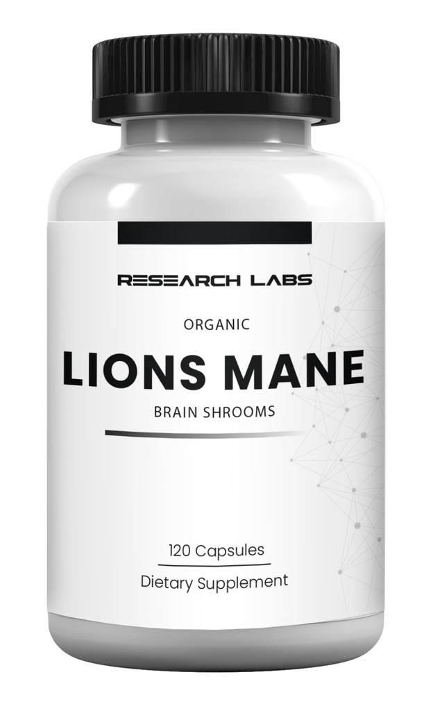 Araştırma Laboratuvarları Organik Lions Mane Supplement Capsules, 120 Capsules w/Patent LitropaneTM, Immune System Alert & Nootropic Brain Support Mushroom Supplement. 10X Ekstraksiyon 18,000 mg ile karşılaştırılabilir