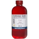 True Colloidal Gold (50 ppm) -% 99.99+ yarıcık - 250 mL (8.45 Fl Oz) Clear BPA-Free Plastik Şişe, 1 (Paket 1)