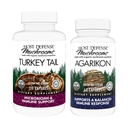 Host Defense Sche with Turkey Tail Capsules, 120 Count & Agarikon Capsules, 60 Count - Support Digestive & Immune Health - Support Immune Functions & Cell Strength*