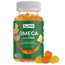 Vegan Omega 3 Supplement Gummies – Algae Oil Plantive Vegan DHA – Fish Oil Alternative with Flaxseed & Algae – Non-GMO, No Carrageenan – Heart, Brain & Eye Support – Lemon & Orange – 90 Gummies