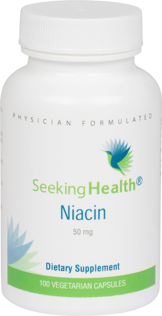 Seeking Health 50mg Niacin Supplement - 100 Vegetarian Capsules