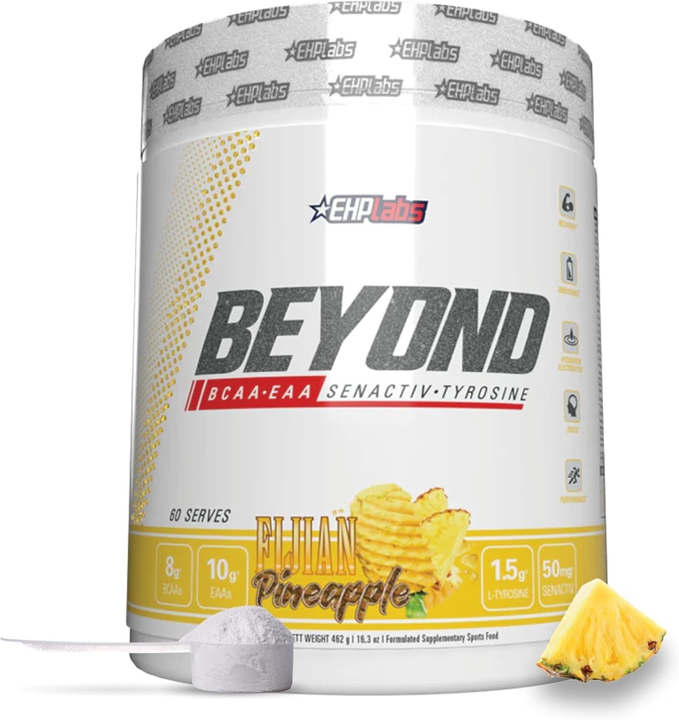 EHP Laboratuvarları BCAA Tozlu Asitler Post Workout Recovery - BCAAs Essential Amino Asits EAA Supplements Toz - 10g Amino Asits Supplement for Muscle Recovery, 60 Hizmetler (Fijian Pineapple)