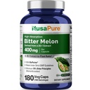 NusaPure Bitter Melon Extract 10.000 mg 180 Vegan Caps (% 100 Vegetarian, Non-GMO, Gluten-Free, 10% Bitter Principles) Bioperine