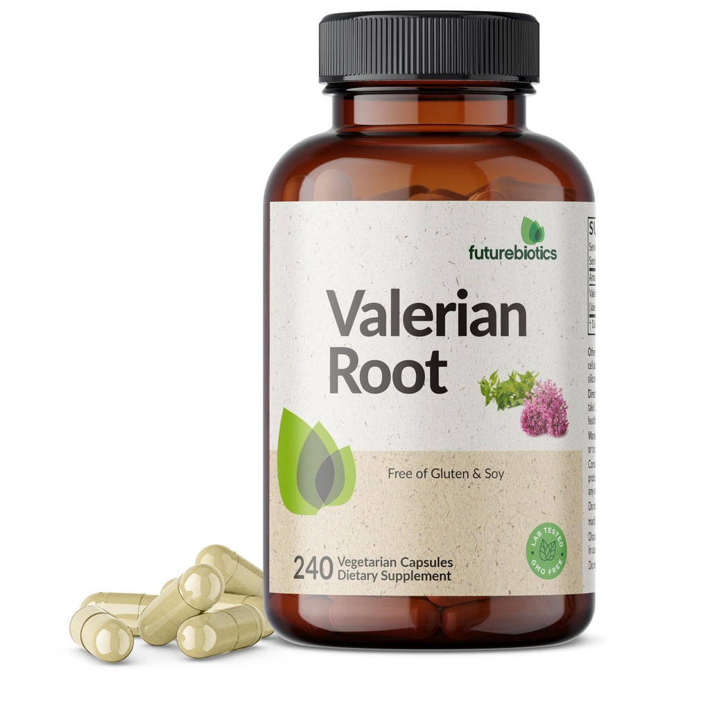 Futurebiyotiks Valerian Root 1200 MG Rahatsızlaştırmayı teşvik eder, 240 Vegetarian Capsules