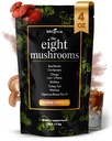 KIKI Green 8 Mushrooms Toz Ekstraksiyon - Kahve ve Smoothies için 4 oz Adaptojenik Kompleksi - Lion's Mane, Chaga, Reishi, Cordyceps, Maitake, Shiitake - Focus and Energy