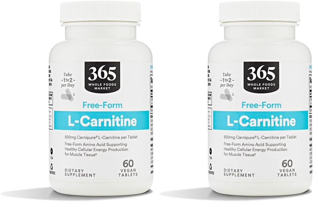 Whole Foods Market, L Carnitine 500mg, 60 ct (Pack of 2)
