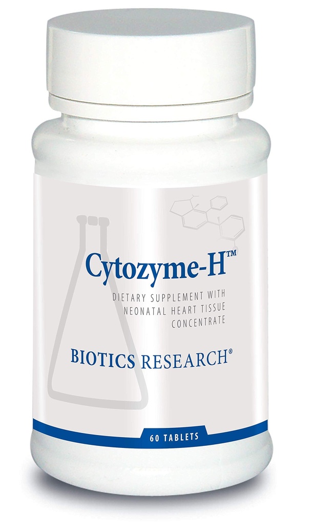 Biotics Research Cytozyme H Glandular Cardiovascular Destek, Bovine Heart Yoğunluğu, Muscular Destek, Boosts Energy, SOD, Catalase, Potent Antioksi Aktivite 60 Tabletler