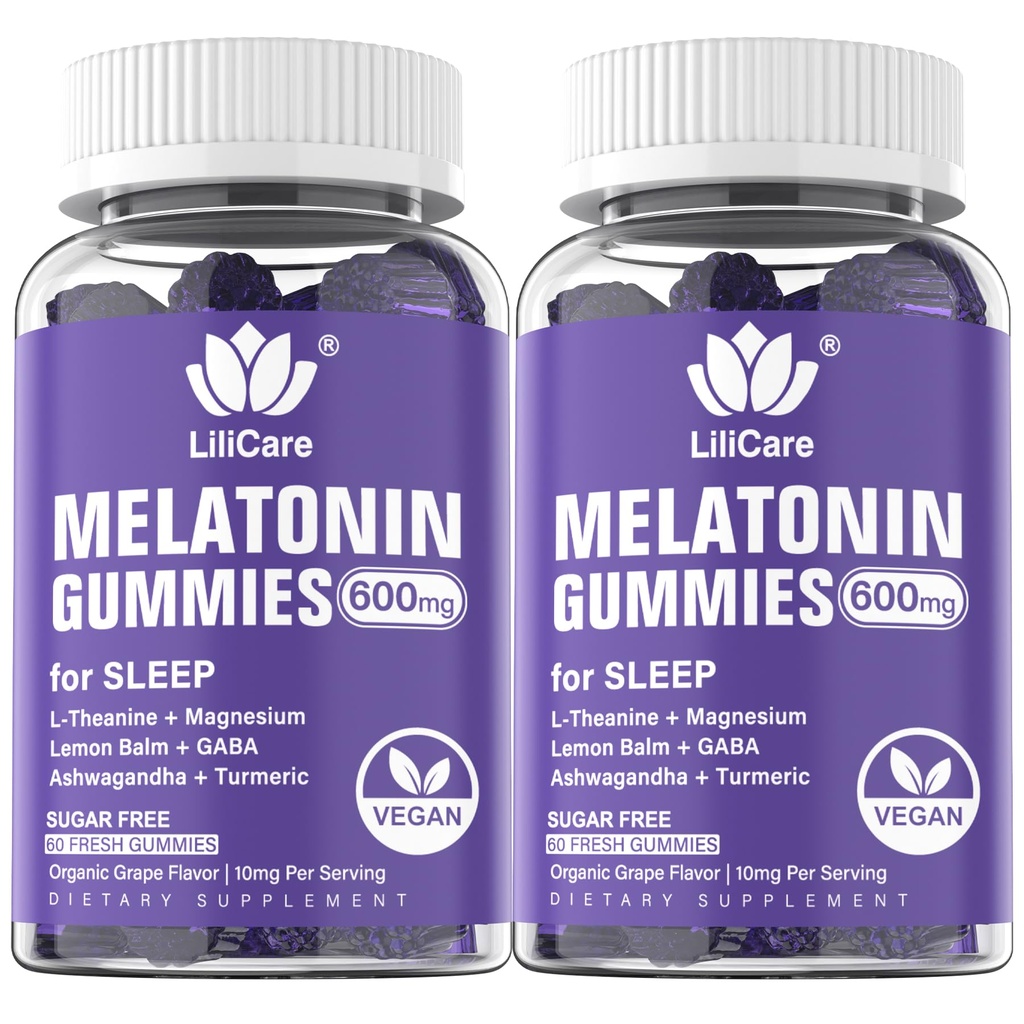 W-Theanine, Ashwagandha, Magnezyum, Turmeric, GABA, Lemon Balm ve Chamomile'nin sağlıklı Circadian Rhythm için Destekler için Gülpe Flavor