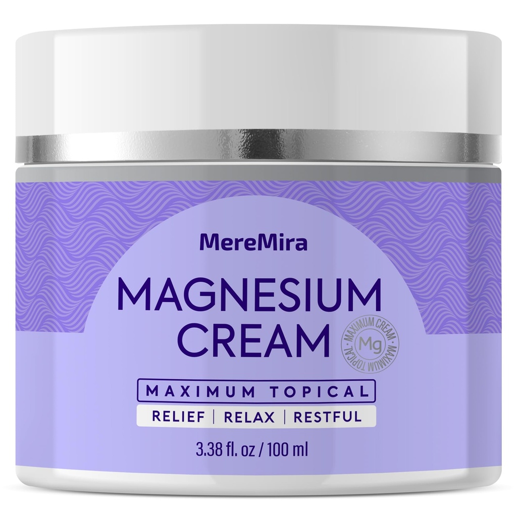 Uyku ve Muscle Relief için Magnezyum Cream: Topical Night Calming & Deep Relaxation Lotion - Restless Cramps Leg & Ortak Bakım Lotion - Lavender 3.38 Fl. Oz.