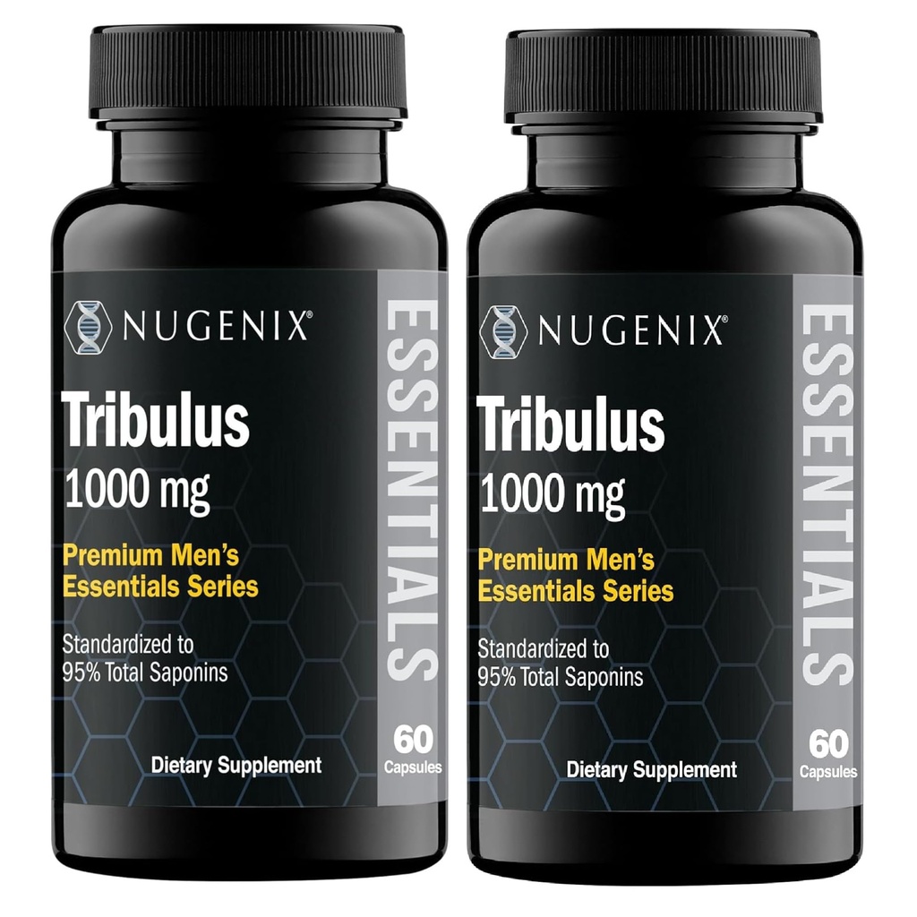 Nugenix Essentials Trib Terulusris for Men Extract -% 95 Total Saponins, 1000 mg High Potency, Ekstra Kuvvet, 120