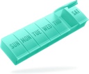 Barhon Pill Organizer Büyük, Haftalık Tıp Pill Organizers, 7 Günlük Pills Box Vaka Büyük Vitamin Supplements Fish Oil, Green