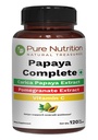 Saf Beslenme Papaya Tamam | 120 Caps | Carica Papaya Broşürü Demir, VIT C, VIT A & Folic Asit | Destekler Plalet Immunity & Digestion Non-GMO | Gluten-Free