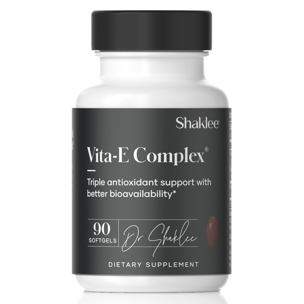 Shaklee - Vitamin E - Supports Heart, Brain, and Prostate Health -Neutralize Hasar - Free Radikals Vita-E® 400 Tabletleri Selenium ve Grape Tohumu - 90 Softgels