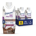 Max protein Süt Çikolatası Beslenme Shake | 30g protein, 1g Sugar, 4g Fiber Mix | 4 Pack
