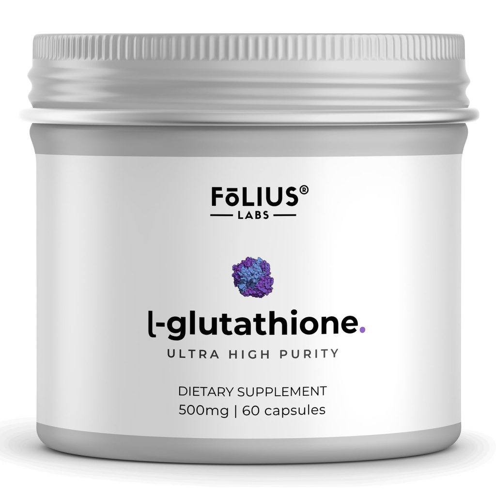 Ultra High Strength L-Glutathione 98 Supplement for Glowing Skin - Kadınlar ve Erkekler için Collagen Supplements - 500 mg Yoğun Formula, L-Glutathione Supplement - 60 Capsules