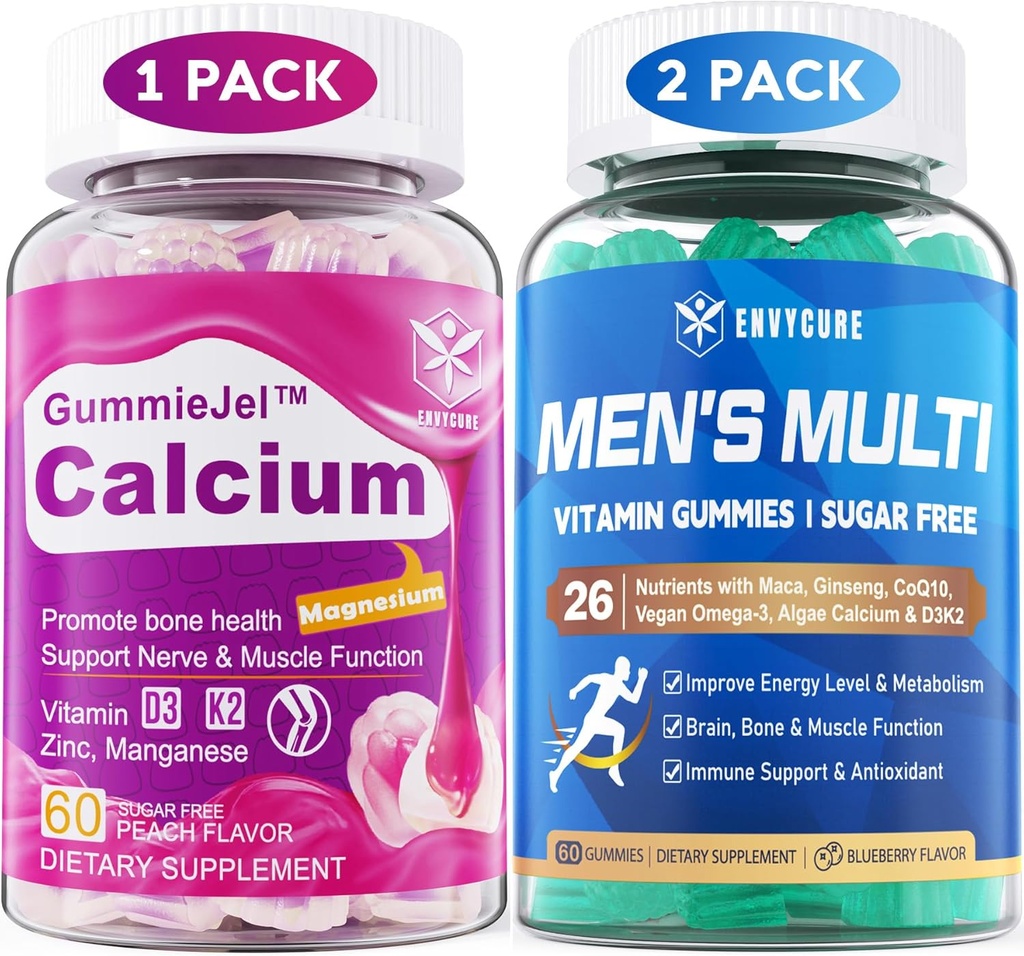 Sugar Free Mens Multivitamin Gummies 120 Kont +dis Gummies 60 Kont