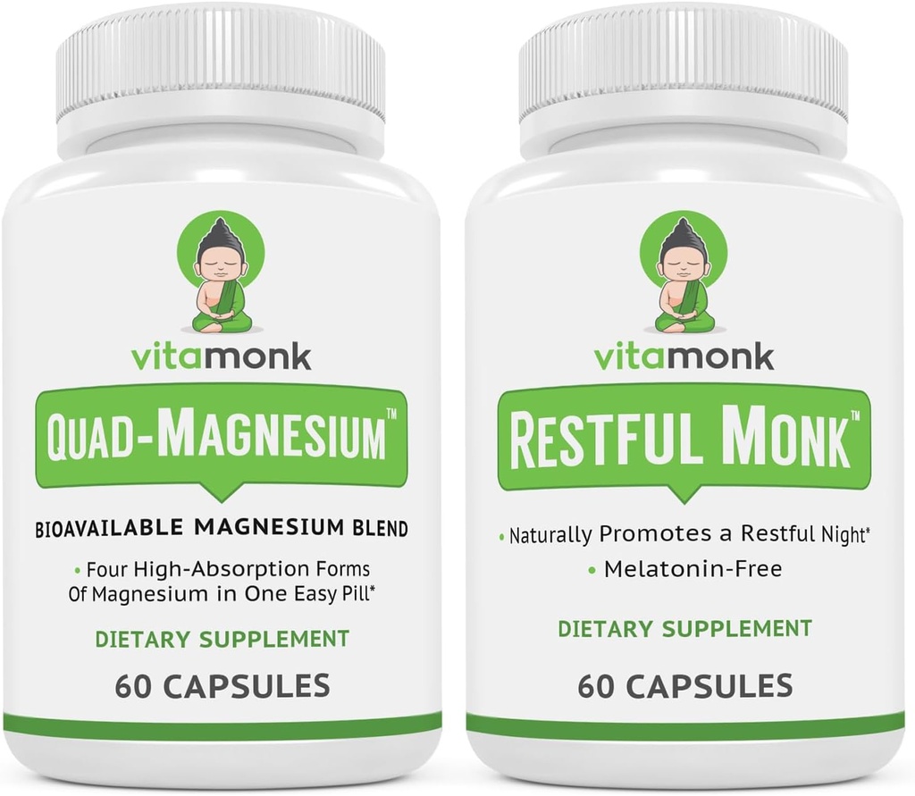 Sleep & Relaxation Sche: VitaMonk Melatonin-Free Sleep Aid + Quad Magnezyum