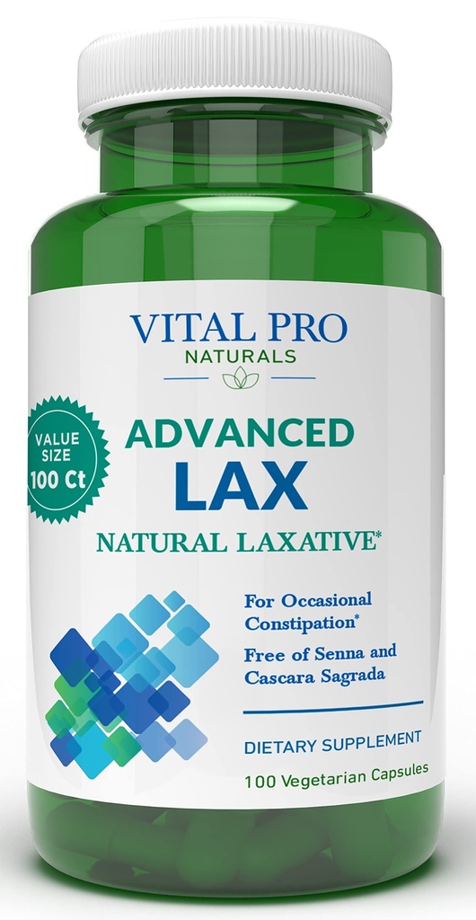 Vital Pro Naturals - Gelişmiş Lax Natural Laxative Formula 100 Capsules