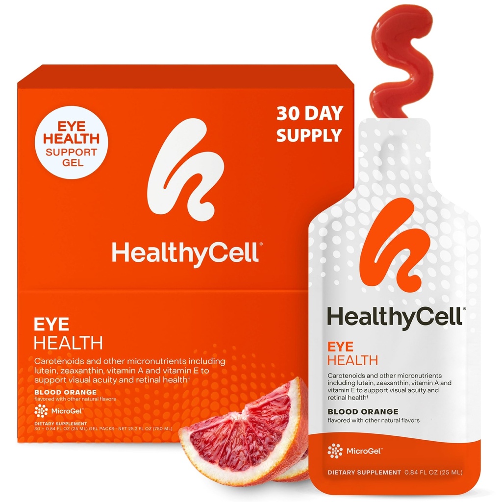 Sağlıklı Göz Sağlığı Günlük Sıvı Tamam - Göz Vitaminleri ve Mineralleri Lutein, Zeaxanthin, Sight Care & Macular Desteği için Astaxanthin & Beta Carotene - 30 Gel Packs & Minerals