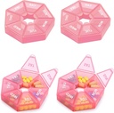 Weekly Pill Organizer Large 7 Day Pill Box Organizer Daily Medicine Case for Vitamin Fish Oil Pills Supplements Arthritis Friendly