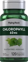 Piping Rock Chlorophyll Capsules | 60 mg | 120 Pills | Kadınlar ve Erkekler için Tamam | Mulberry Leaf | Non-GMO, Gluten Free