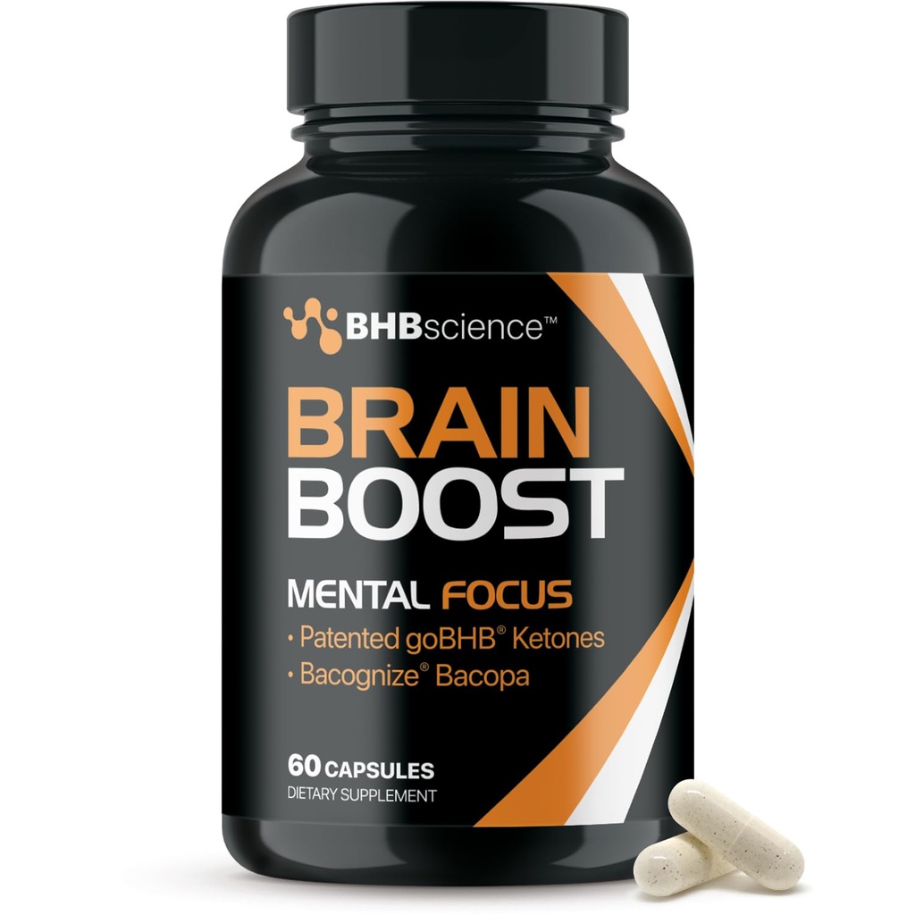 Focus için beyin ATM Supplement - Klinik olarak Nootropics Brain Support Supplement with Bacopa Monnieri & Patented goBHB for Cognitive Support - 3rd Party Tested (30 Hizmet)