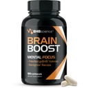 Focus için beyin ATM Supplement - Klinik olarak Nootropics Brain Support Supplement with Bacopa Monnieri & Patented goBHB for Cognitive Support - 3rd Party Tested (30 Hizmet)