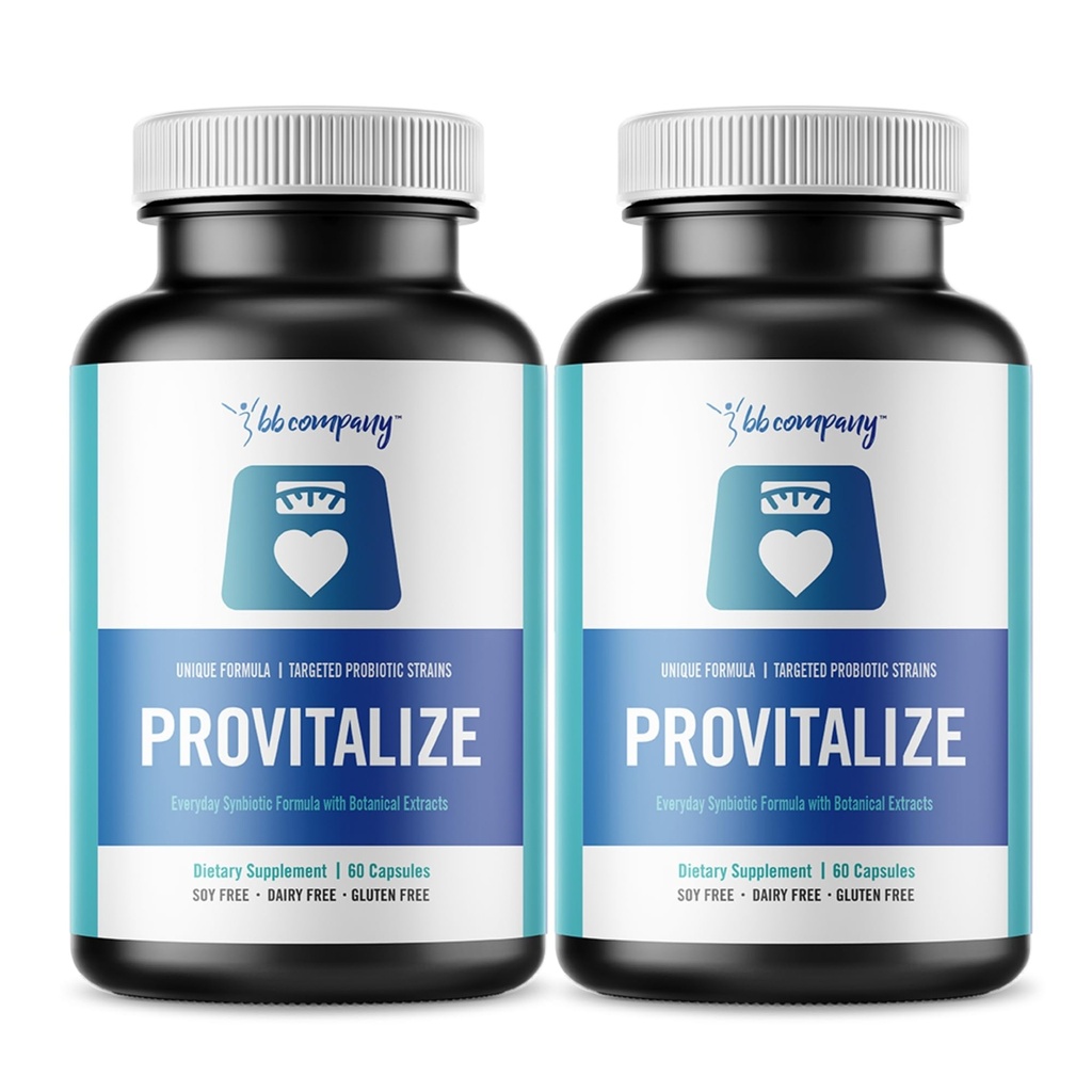 BB Company Provitalize | Kadınlar için Probiyotikler, Menopause | Ortak Destek, Seksi Midsection Curves, Digestive Health, Menopause Bloat | Turmeric Curcumin Moringa | Ambalaj Vary | 2 Pack