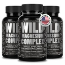 Vahşi Gıda Kompleksi 7X Forms ile Kompleks Kompleksi | Yüksek Aborpsiyon, Full Spectrum, Easy Digestion | 500 mg Glycinate, Bisglycinate, Malate, Orotate, Citrate, Taurate | 90 Capsule (Pack of 3)