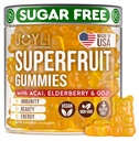Joyli Supertre Gummies - Sugar-Free Fruit Multivitamin Gummies for Yetişkinler - Kadınlar ve Erkekler için Doğal Gummy Vitaminler, Yaşlılar, Vitaminler A, C, D & E - Destekler Immunity, Digestion & Energy