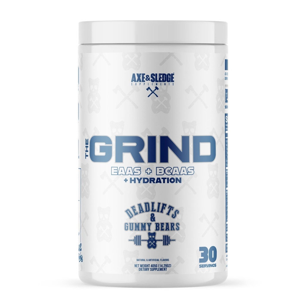 Axe & Sledge The Grind Essential Platinum Acids |EAA & BCAA Toz |Muscle Recovery & Electrolytes for Hydration | Stimulant-Free, Vegan | 30 Hizmet, Deadlifts & Gummy Bears, Deadlifts