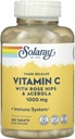 SOLARAY Zamanlı Vitamin C ile Rose HIPS & Acerola, 1.000 mg, 250 Tablet
