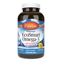 Carlson - EcoSmart Omega-3, 1000 mg Omega-3s, Sürdürülebilir Kaynak, Kalp Sağlığı, Beyin Fonksiyonu ve Vizyon Desteği, Limon, 180 Softgels