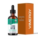 Vimergy Kids B12 - Fiziksel Geliştirme ve Bilişsel Fonksiyonlu * - Hızlı Destek * - USDA Organik, Vegan, Non-GMO - 55 mL