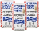 Yerba Prima Psyllium Husk, 12 Ounce (Market of 3) - Tüm Husk Fiber Supplement for Regularity, Colon Cleansing, Natural Support for Gut Health, Non GMO, Gluten Free, Vegan, No Sweeteners
