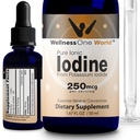 WellnessOne Iodine Drops for Yourroid Support - Hızlı Akyumlu Iodine Supplement from Piyal Iodide - Great for Immunity & Cognition & Max boosts Iron Abxia - 1.67 fl ozz