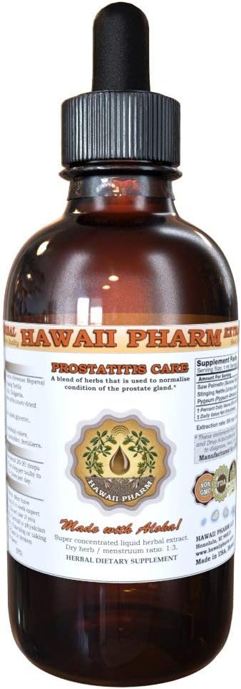 HawaiiPharm Prostate Support Diyetary Supplement: Pygeum (Pygeum Africanum) Bark, Saw Palmetto (Serenoa Repens) Berry, Sting Nettle (Urtica Dioica)
