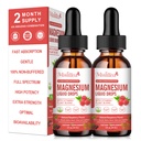 Magnezyum Glycinate Liquid Drop - Triple Abxia Supplement to Support Nerves, Sleep, Calm, Heart, Muscles * - Sugar-Free with P properties, L-Theanine, Sea Moss, B,C,D3, K2-2Pack